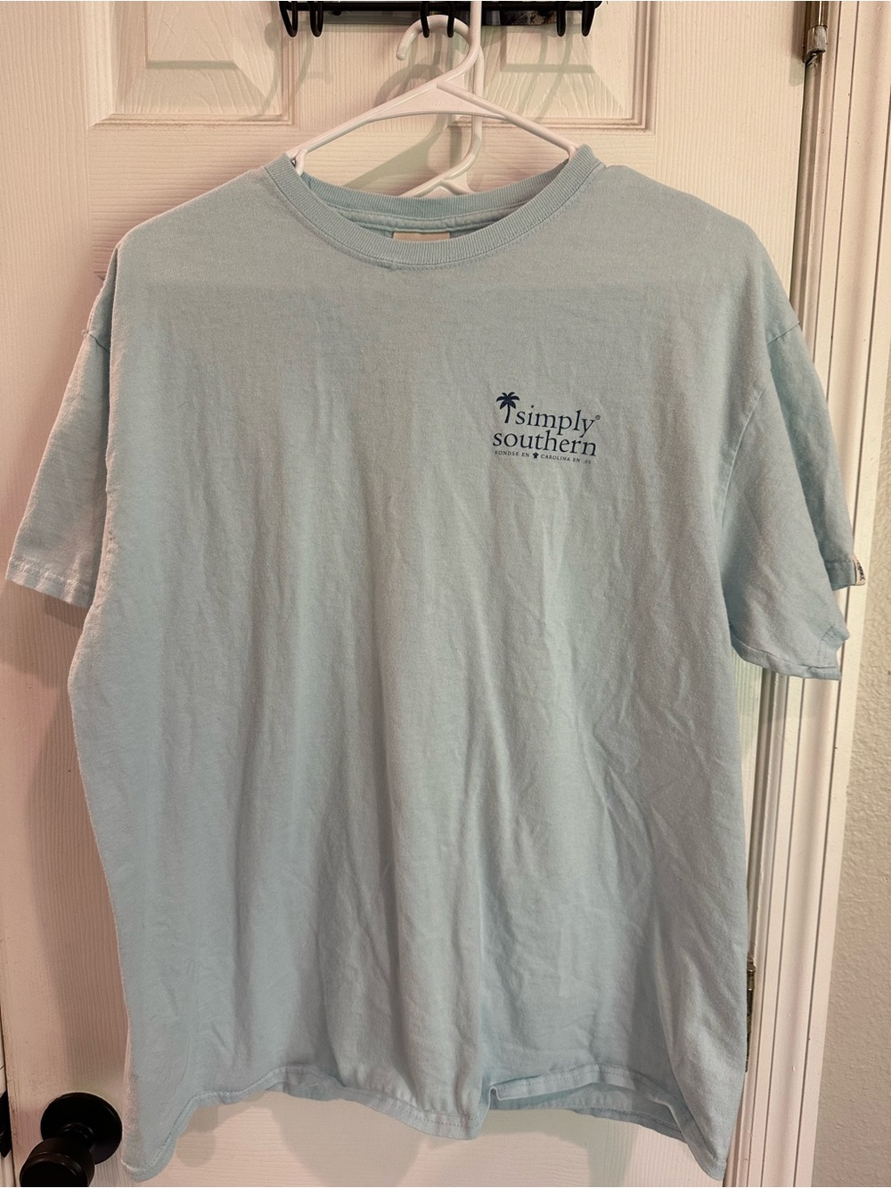 Simply Southern Light Blue Short Sleeve Logo Tee